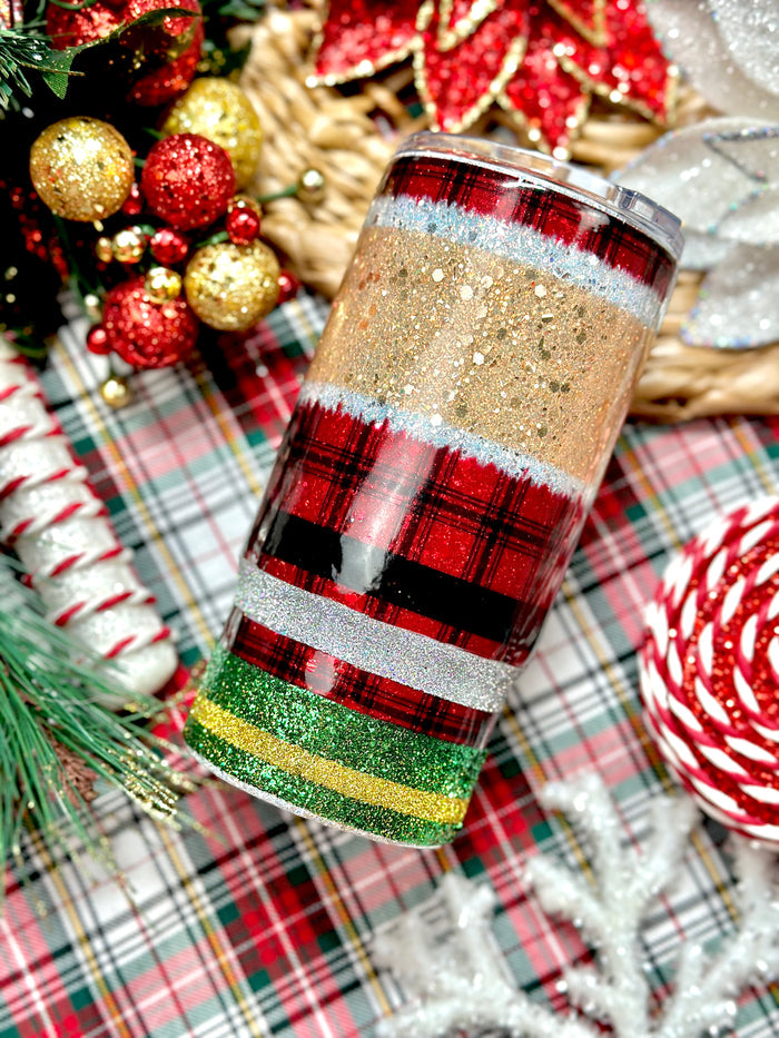 Cheetah/Red Plaid Nutcracker