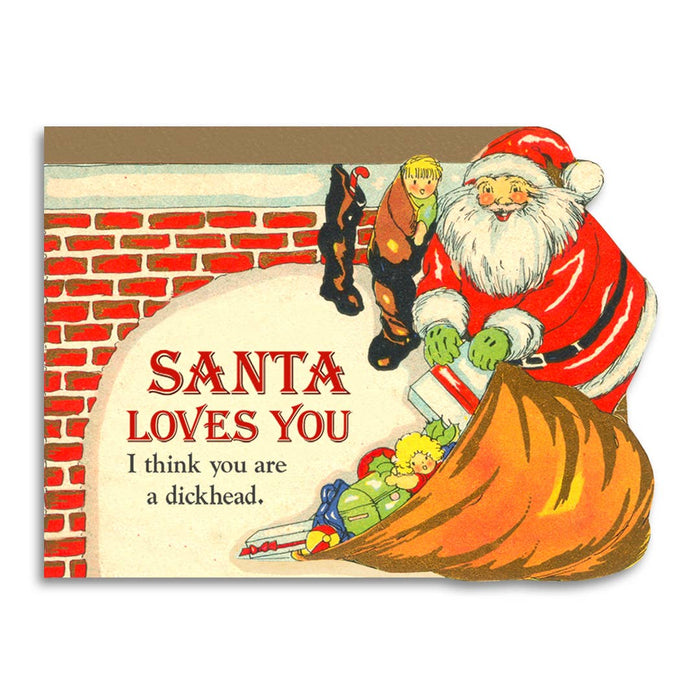 Bad Betty Greeting Co. - Santa Loves You - Adult Christmas Greeting Card