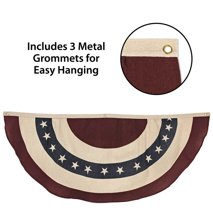 Beistle - 4' Americana Fabric Bunting, bleed resistant