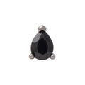 Black Rhodium Silver 4mm Teardrop CZ Pin 18g/16g
