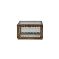 Brass & Glass Display Box w/ Scalloped Edges, 3"
