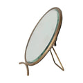 Brass Mirror with Stand 5 1/2", Antique Finish