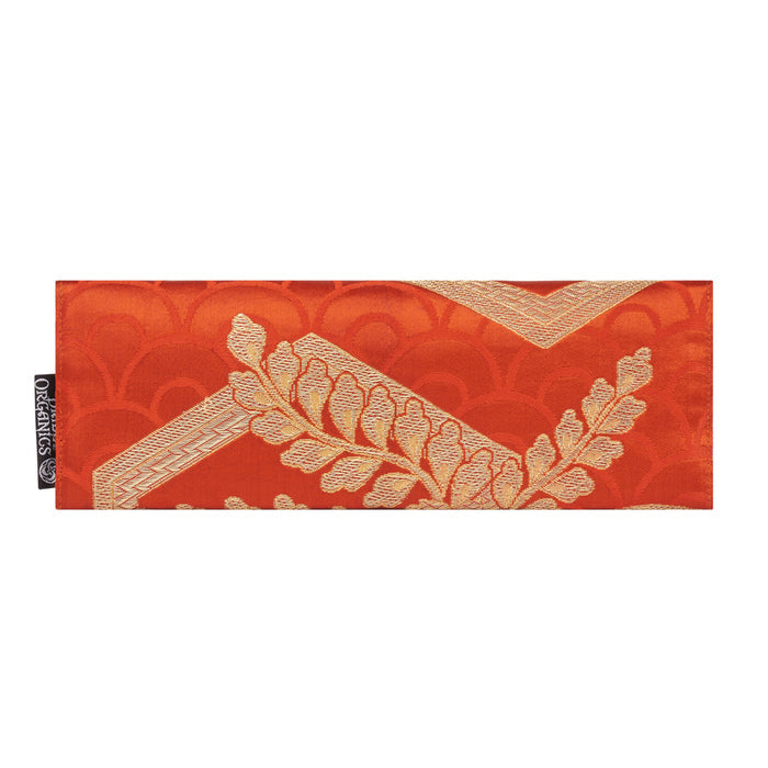 Burnt Orange & Gold Floral Recycled Kimono Jewelry Pouch