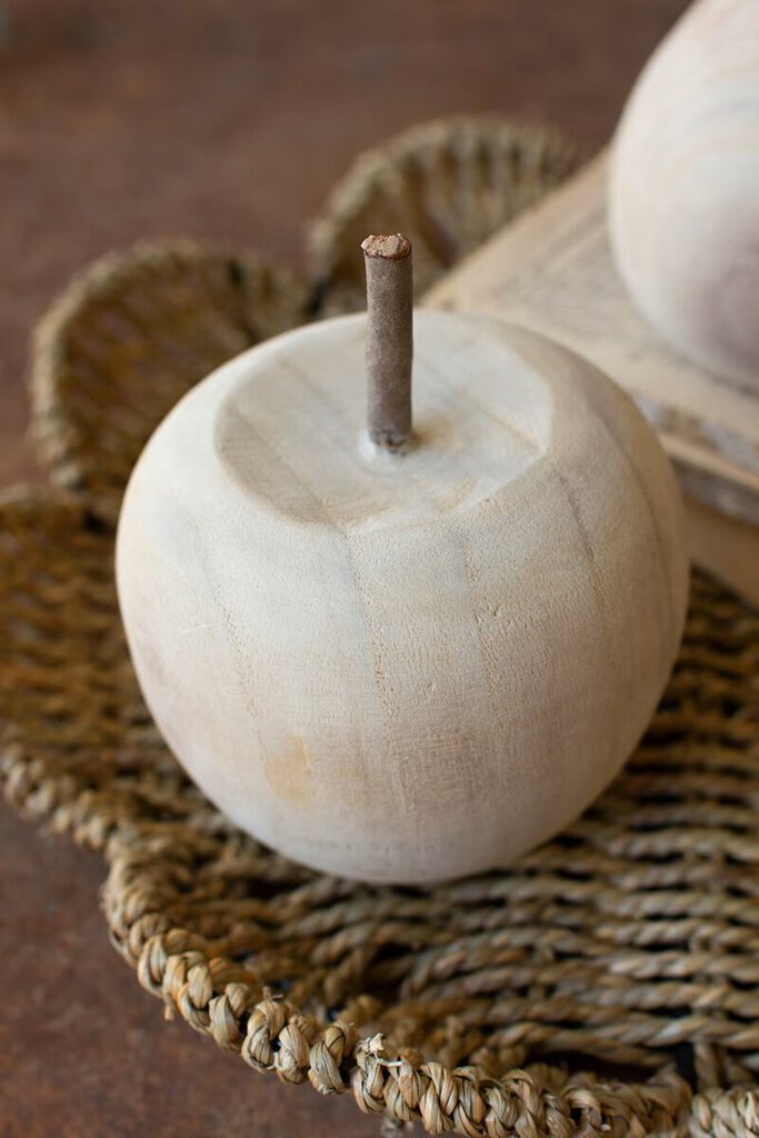 Carved Wood Apple