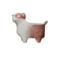 Ceramic Hand-Painted Dog Planter, Pink