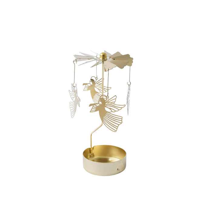 CGB Giftware - Gold Christmas Angel Tealight Spinner