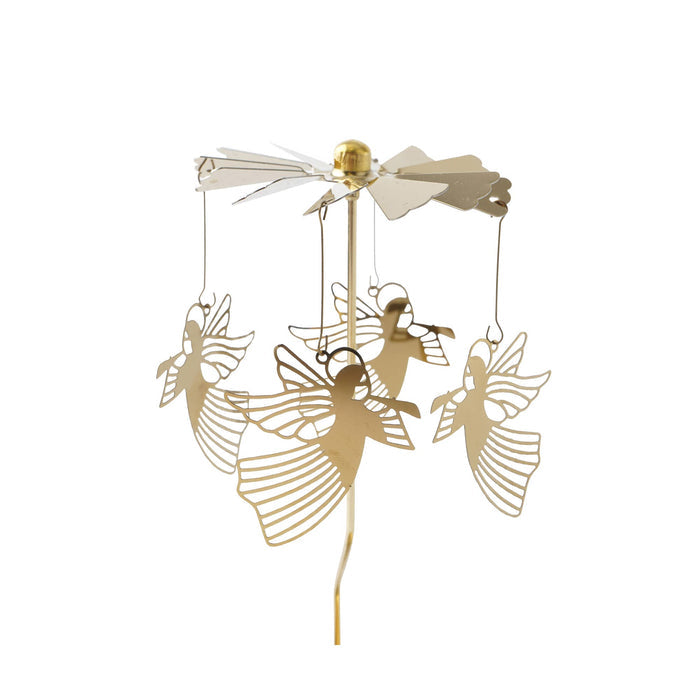 CGB Giftware - Gold Christmas Angel Tealight Spinner