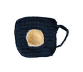 Cotton Crocheted Mug Shaped Coaster/Trivet, Black