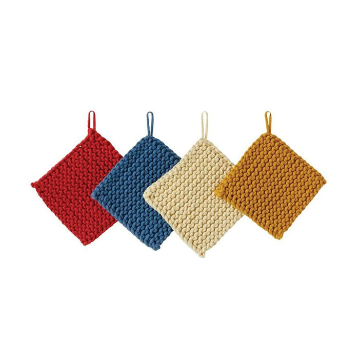 Cotton Crocheted Pot Holder, Ivory