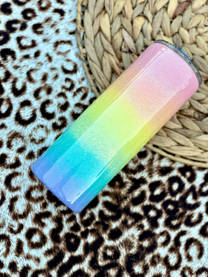 Crayon Name Pastel Rainbow Tumbler