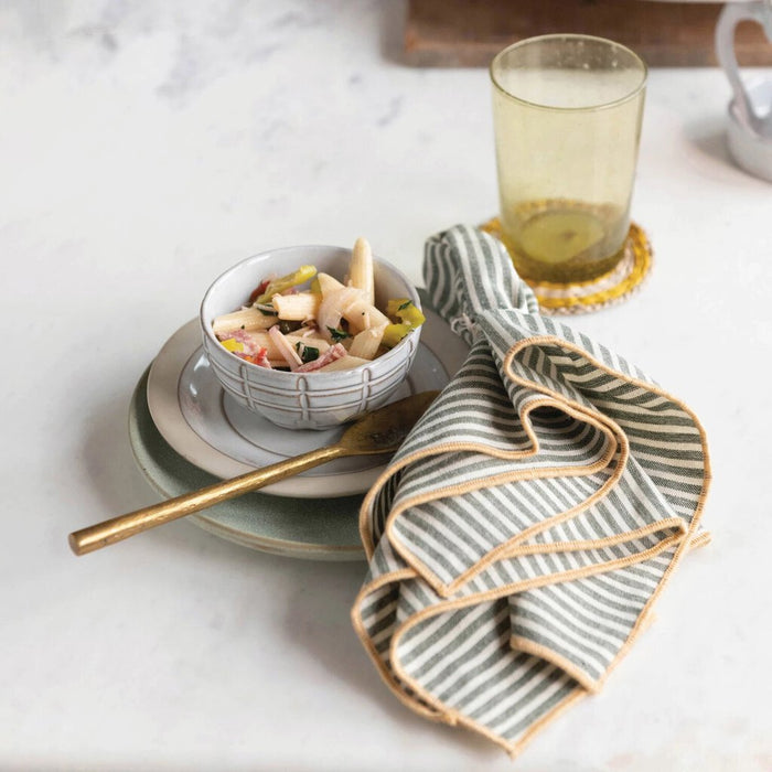 Debossed Stoneware Bowl, Style 3