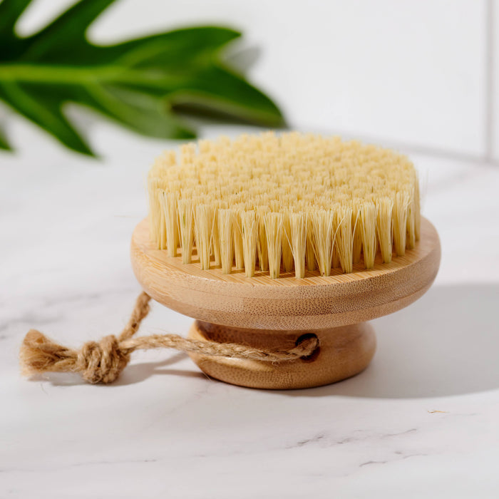 Desesh - Bamboo Dry Body Brush with Short Handle (Plastic Free)
