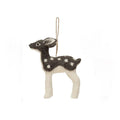 Faux Fur Deer Ornament, Gray