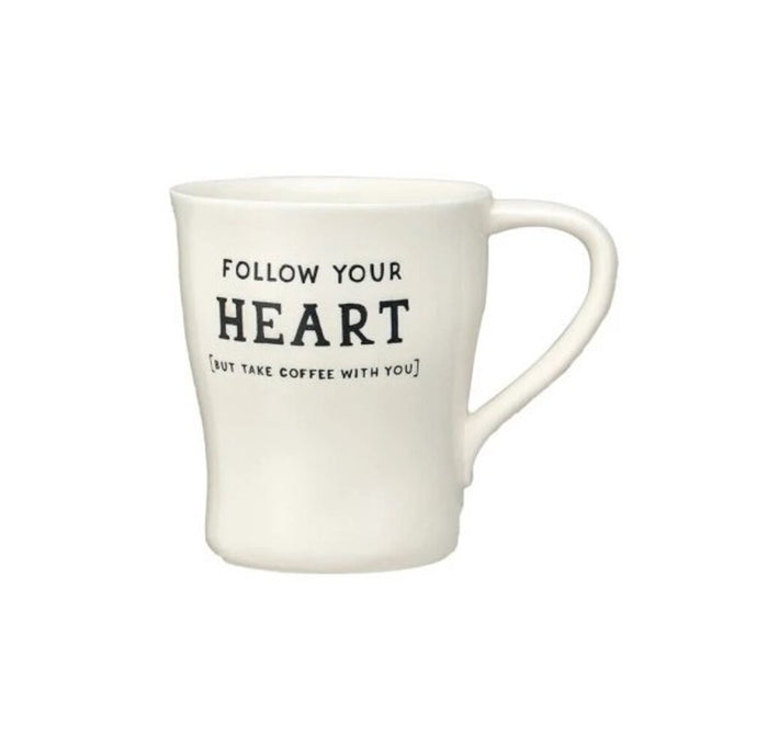 'Follow Your Heart' 12 oz Stoneware Mug