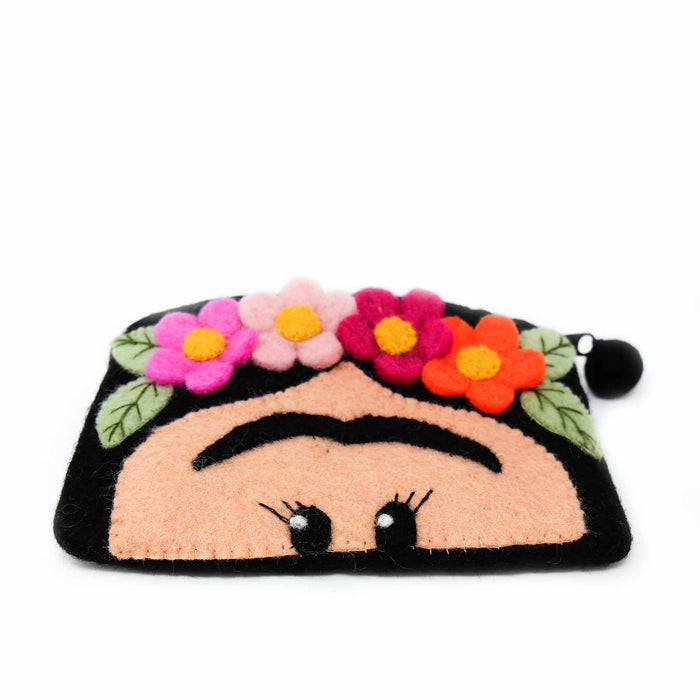 Frida Felt Zipper Zipper Pouch