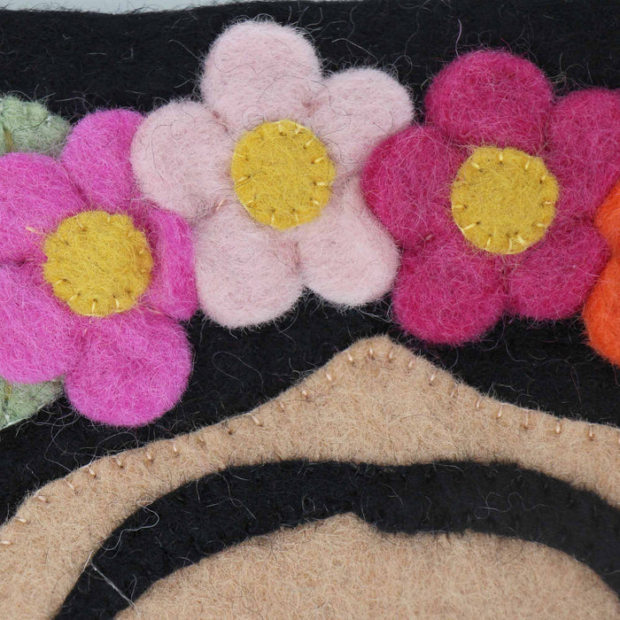 Frida Felt Zipper Zipper Pouch