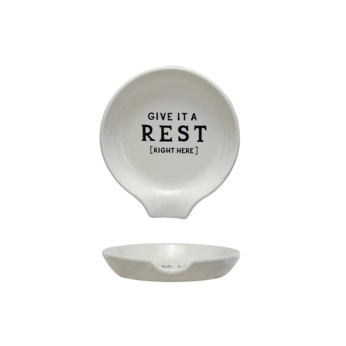 'Give it a Rest' Stoneware Spoon Rest