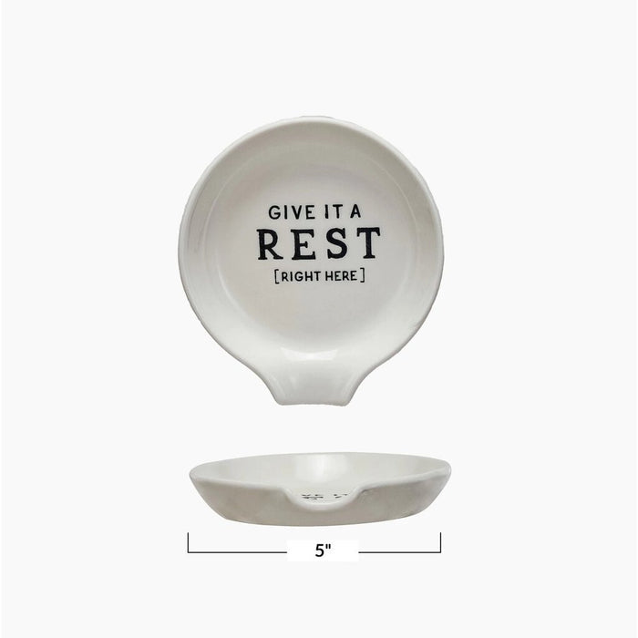 'Give it a Rest' Stoneware Spoon Rest