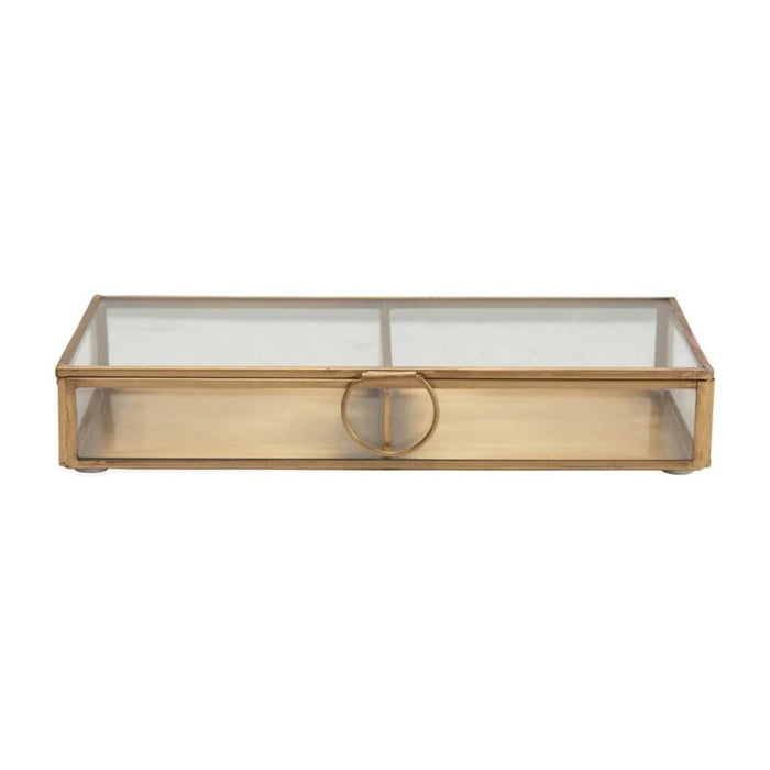 Glass Box w/Brass Frame, 9"