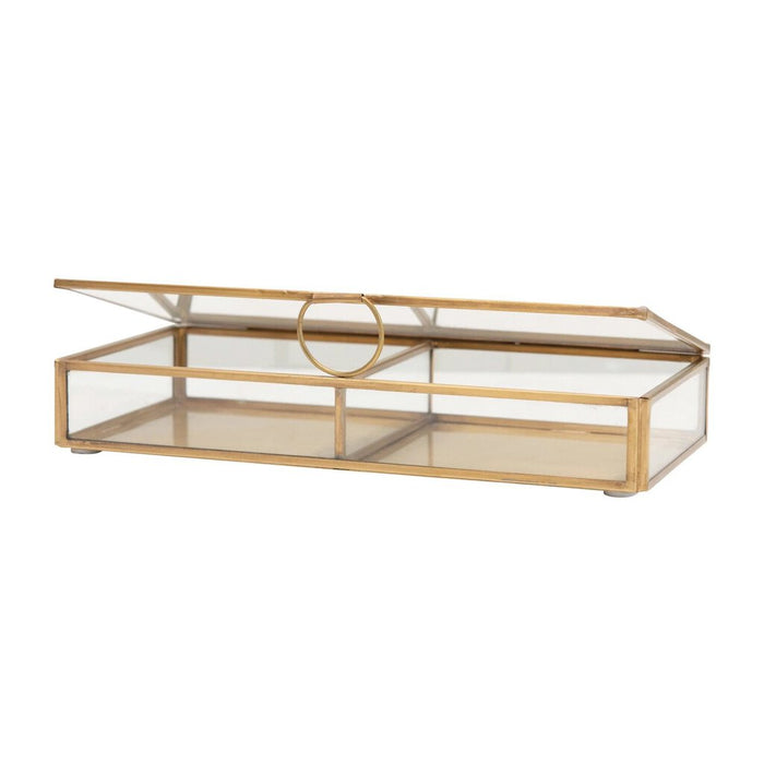 Glass Box w/Brass Frame, 9"