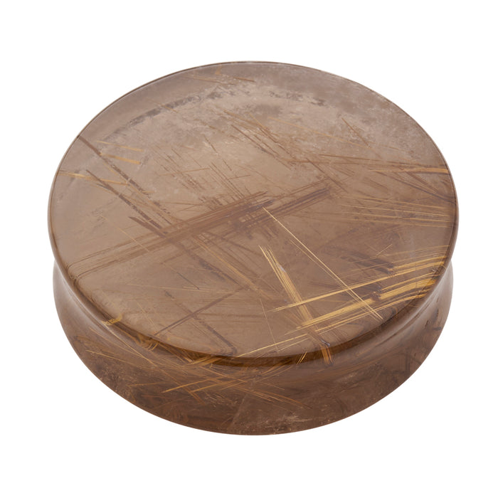 Gold Rutile Quartz A Grade Double Flare Plugs