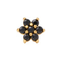 Gold Vermeil Flower CZ Pin 18g/16g