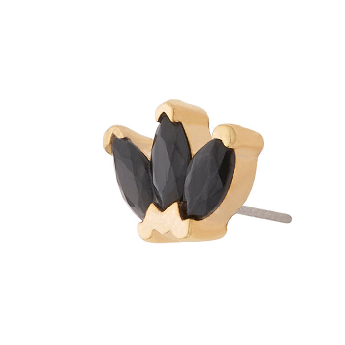 Gold Vermeil Triple Marquise CZ Pin 18g/16g