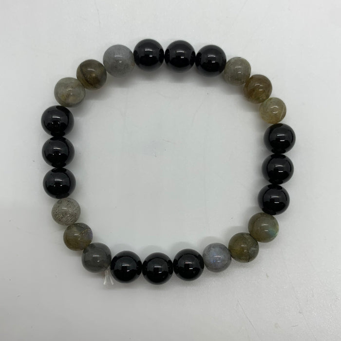 Protection Signature 8mm Bracelet (black tourmaline, labradorite)