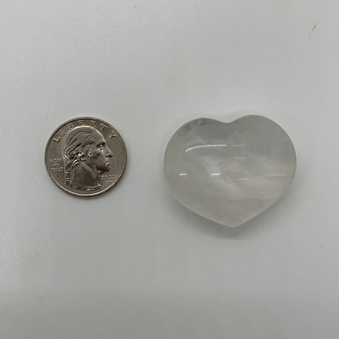 Small Clear Quartz Heart