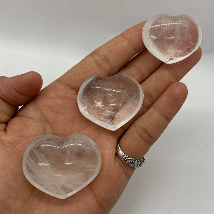 Small Clear Quartz Heart