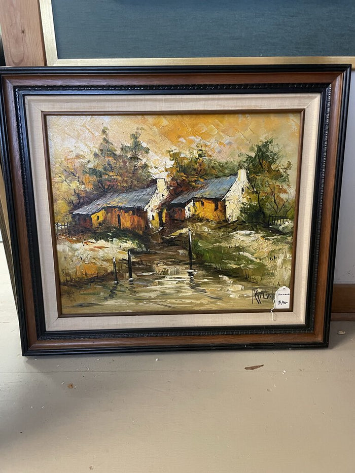 Kirlink Abstract with wooden/black frame artwork