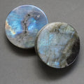 Labradorite B Grade Double Flare Flat Plugs