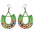 Maasai Bead Basket Dangle Earrings