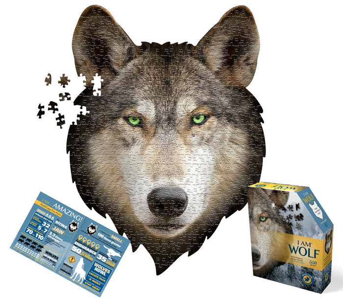 Madd Capp Games & Puzzles - I AM Wolf 550 piece jigsaw puzzle - gift