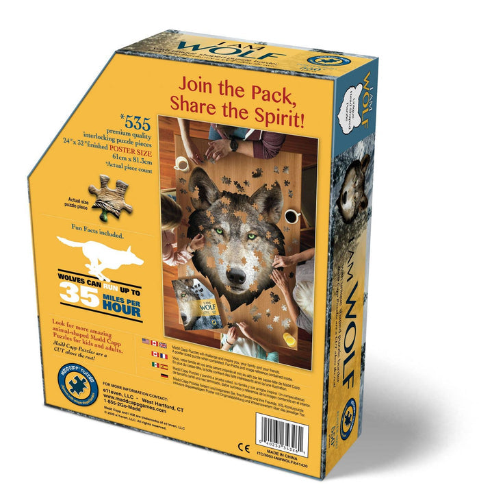Madd Capp Games & Puzzles - I AM Wolf 550 piece jigsaw puzzle - gift