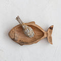 Mango Wood Fish Dish 8"