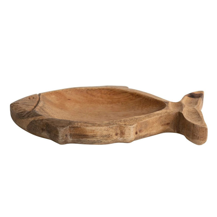Mango Wood Fish Dish 8"