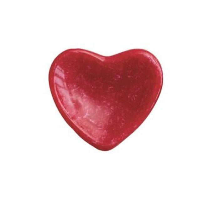 Marbled Resin Heart Shaped Dish, Red