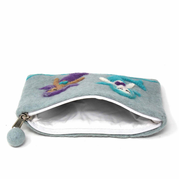Mermaid Friends Felt Zipper Pouch