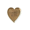 'My Love' Decorative Hammered Brass Heart Shaped Dish
