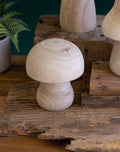 Natural Wooden Mushrooms, 6"