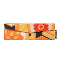 Orange, Black, Gold, Floral Recycled Kimono Jewelry Pouch
