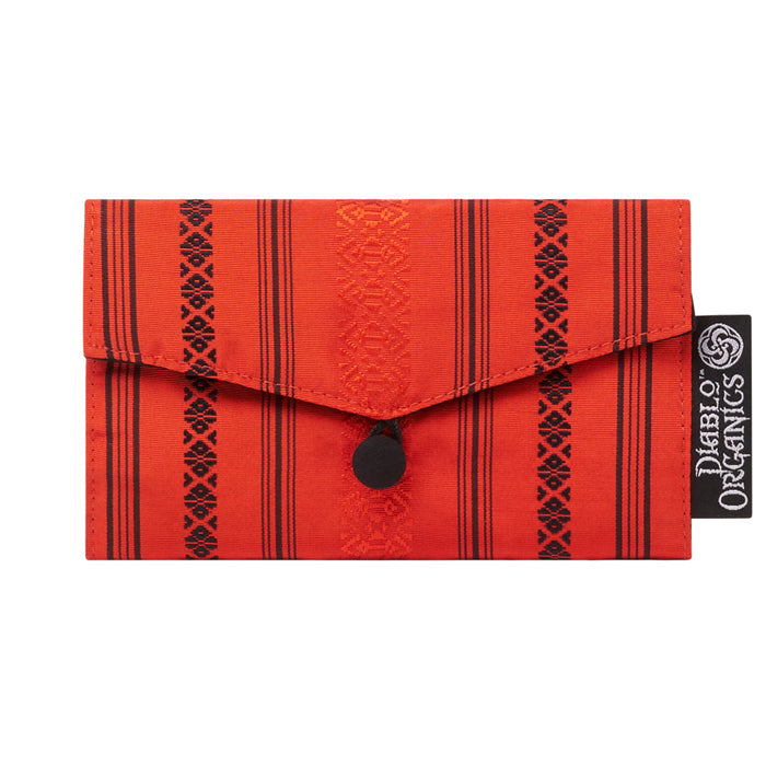 Orange & Black Recycled Kimono Jewelry Pouch
