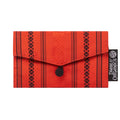 Orange & Black Recycled Kimono Jewelry Pouch