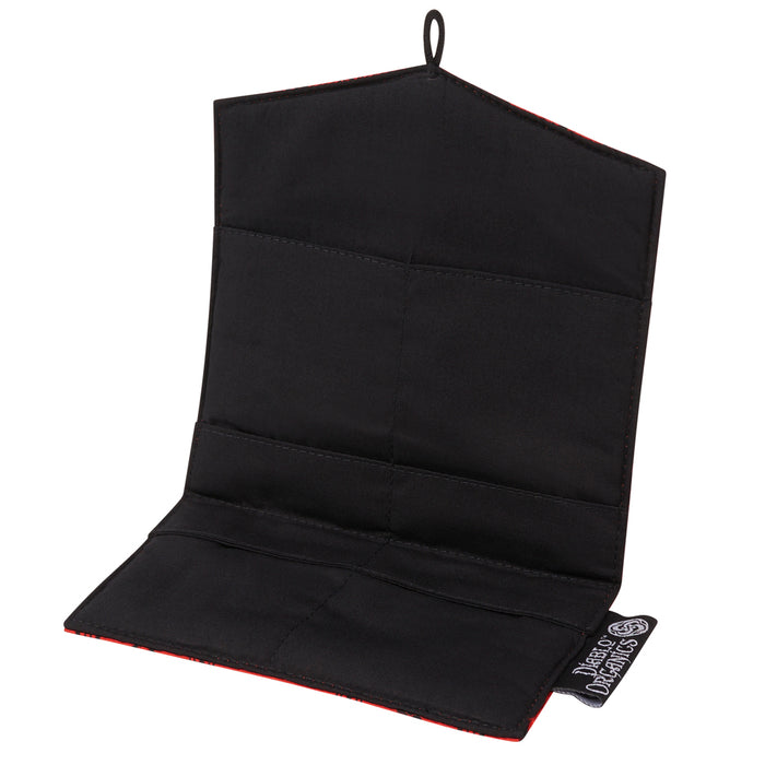 Orange & Black Recycled Kimono Jewelry Pouch