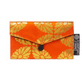Orange & Gold Recycled Kimono Jewelry Pouch
