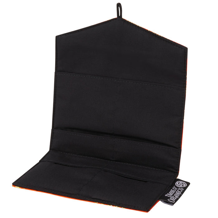 Orange & Gold Recycled Kimono Jewelry Pouch
