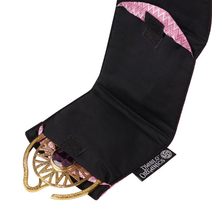 Pink Chevron Jewelry Pouch