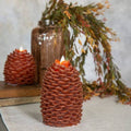 Ragon House - 6" MOVING FLAME BRONZE PINECONE CANDLE