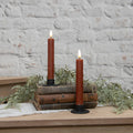 Ragon House - SET/ 2 - 7.25" 3D FLAME BRONZE TAPER CANDLE